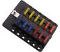 Preview: Fuse distributor with LEDs, 12 fuses