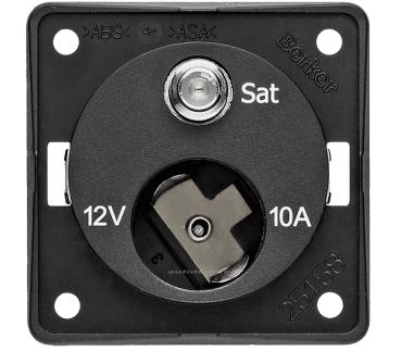 Steckdose 12 V & Sat Integro, anthrazit