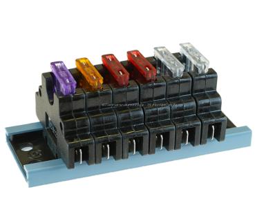 Fuse holder 6-fold