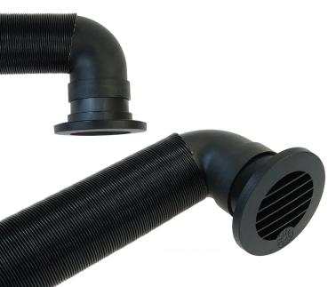 90° Adapter für Warmluftrohr, Ø 60 mm