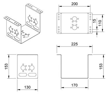 U-type mounting bracket, high