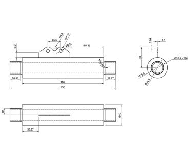 Preview: Exhaust pipe silencer with mounting kit