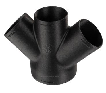 W-Shape Adapter Ø 90mm to 3x60mm