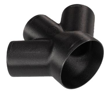 Preview: W-Shape Adapter Ø 90mm to 3x60mm