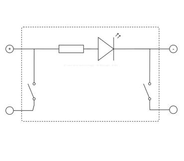 Schalter mit Kontroll-LED 12 V Integro, weiss