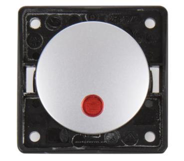 Schalter mit Kontroll-LED 230 V Integro, chrom matt