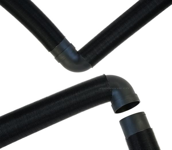 90° Adapter für Warmluftrohr, Ø 60 mm