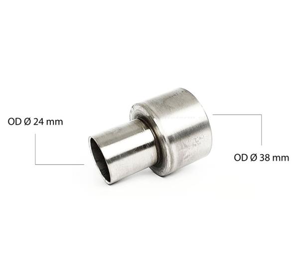 Auspuffrohr-Übergangsstück Ø 24 bis 38 mm