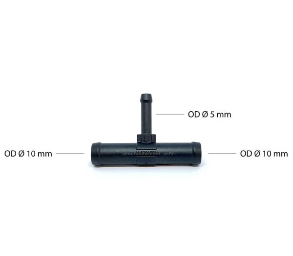 T-Stück für Kraftstoffleitung Ø10mm/Ø5mm