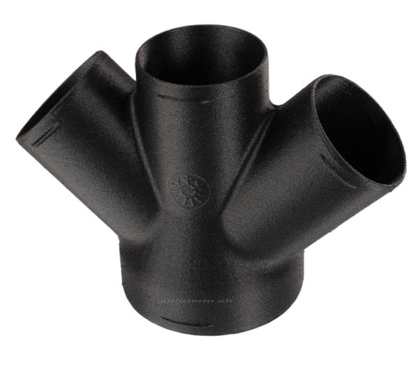 W-Shape Adapter Ø 90mm to 3x60mm
