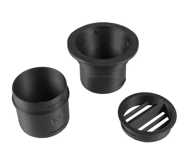 Wandadapter-Auslass-Kit AGC, Ø 60mm (schwarz)