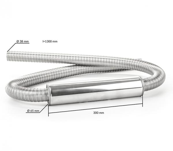 Edelstahl-Auspuffschalldämpfer Ø 38 mm