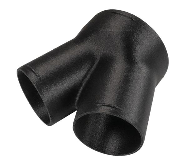 Y-Stück für Warmluftrohr Ø1x 90mm, 2x 60mm 120°